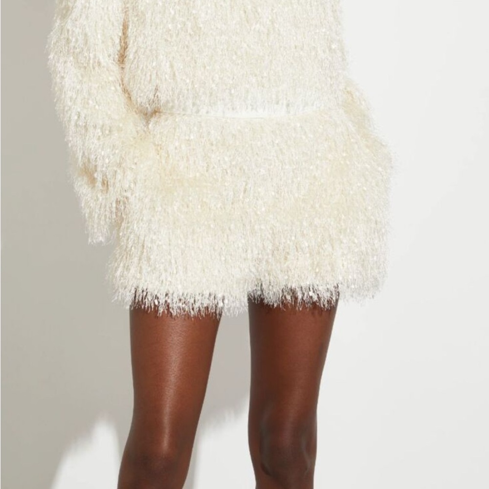 Chic Cream Fuzzy Dress